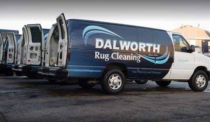 Dalworth Rug Cleaning pickup and delivery vehicles