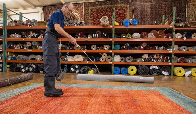 Area rug maintenance service