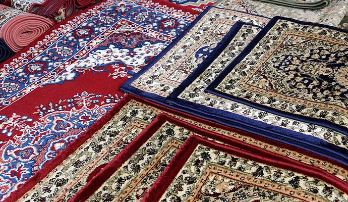neat and clean colorful rugs