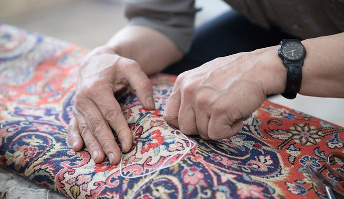 Rug backing repair