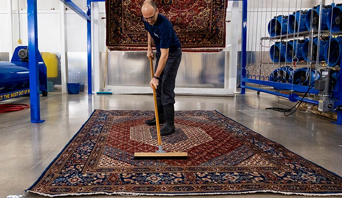 Expert rug cleaning service for antique rugs