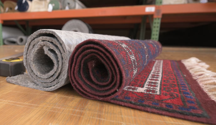 Rug protection with rug pad